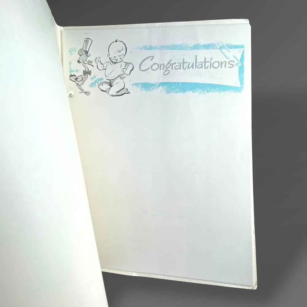 Baby's Own Memory Book 1950s‎ MCM Unused Record Album Nursery Ephemera